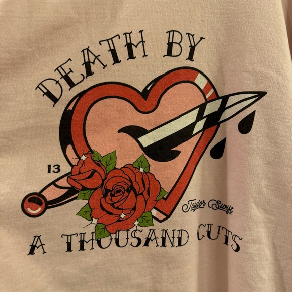 Taylor Swift Death By A Thousand Cuts Crewneck Sweatshirt 3XL - Picture 4 of 6